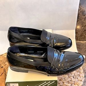 Mezlan-“Mirage” Patent Leather & Satin Trim Formal /Tuxedo Shoes-Sz 9.5W